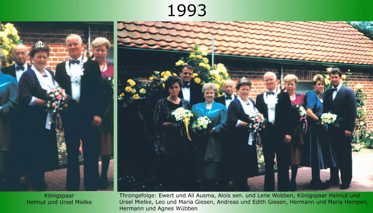 1993 Koenigspaar Thron Helmut Mielke