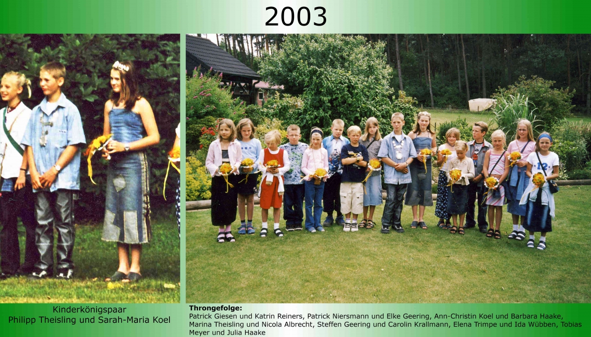 2003 Kinderkoenigspaar Philipp Theisling Sarah-Maria Koel