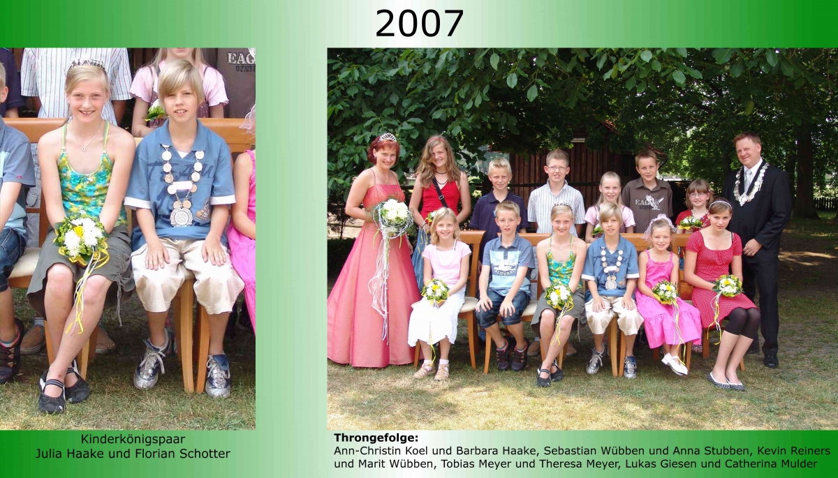 2007 Kinderkoenigspaar Julia Haake Florian Schotter
