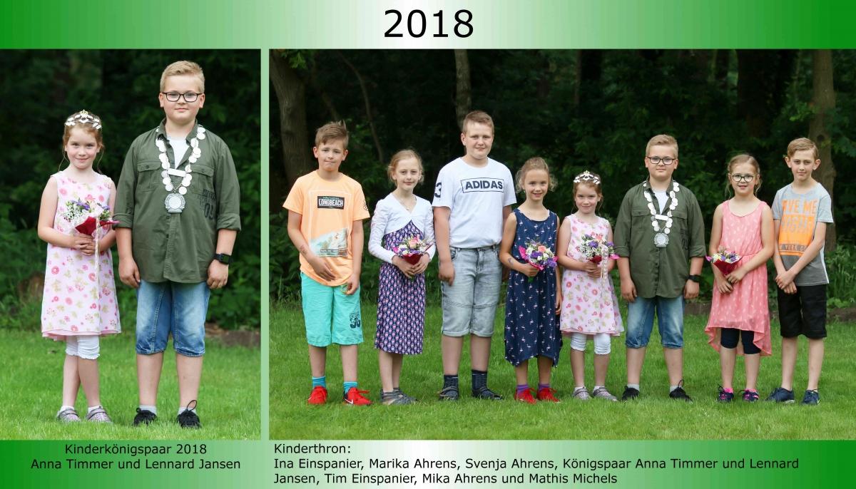 2018 Kinderkoenigspaar Lennard und Anna Timmer
