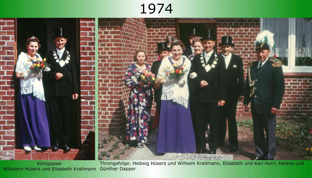 1974 Koenigspaar Thron Wilhelm Huesers
