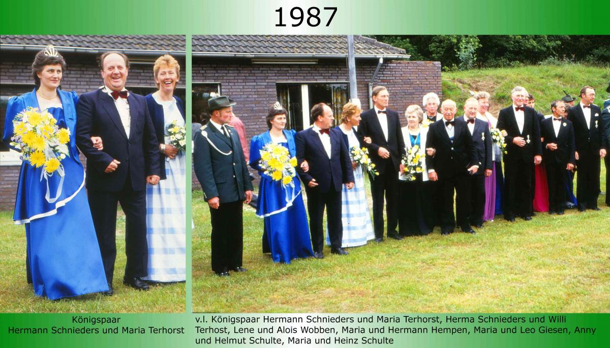 1987 Koenigspaar Thron Hermann Schnieders