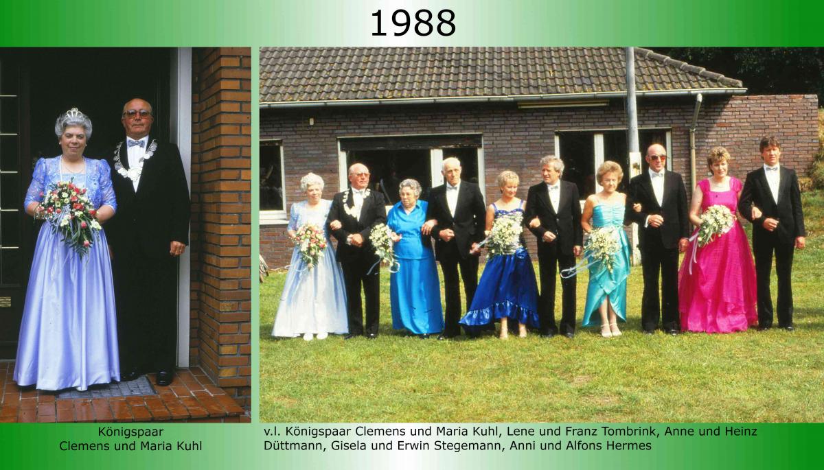 1988 Koenigspaar Thron Clemens Kuhl